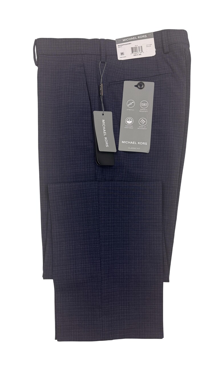 Michael Kors Dress Pants Mens 30x30 Blue Marvin Passport Classic Fit Stretch